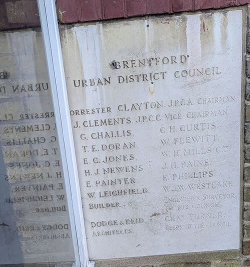 Brentford Urban District Council stone 