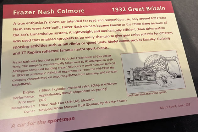 Frazer-Nash Colmore sign 