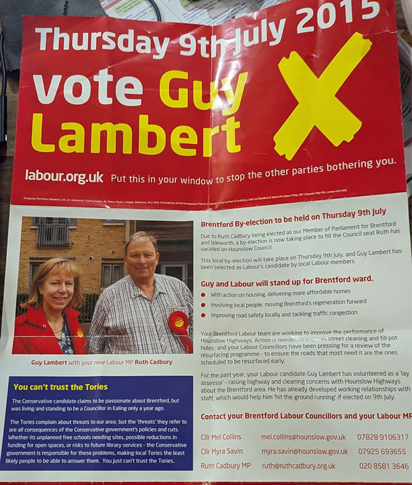 Guy election leaflet 