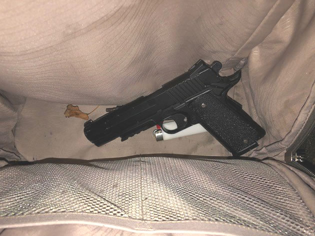 The gun confiscated on Green Dragon Lane