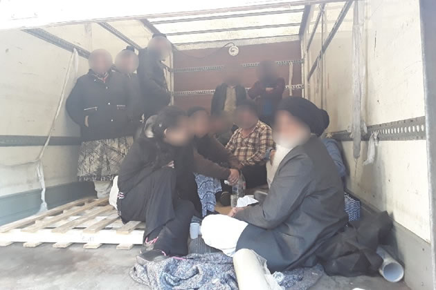 The people found inside the lorry included a child. Picture: NCA