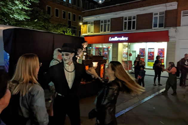 A zombie outside a bookies