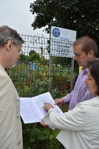 Local Cllrs at allotments