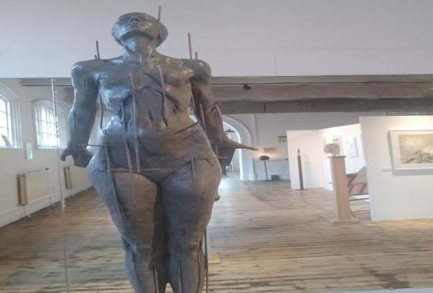 One of the sculptures at the new gallery at venue 61+ Act One in Acton ( formerly the Old Acton Library)