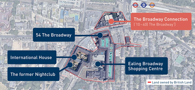 British Land sites in the centre of Ealing 