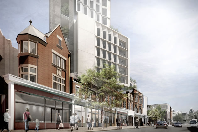 CGI view of the development from The Broadway