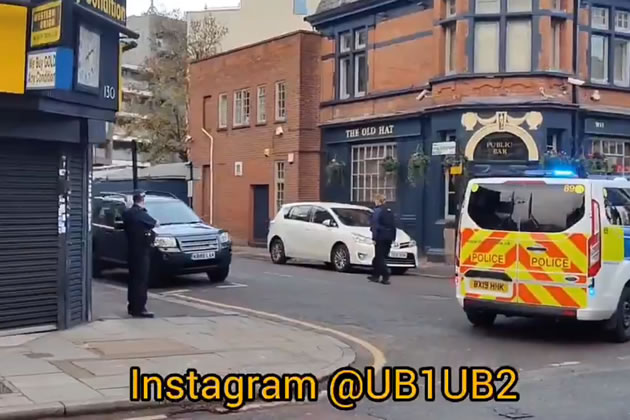 Police searched nearby side streets 