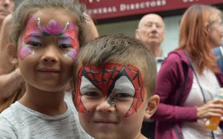 Face Painted Children - Liz Jenner