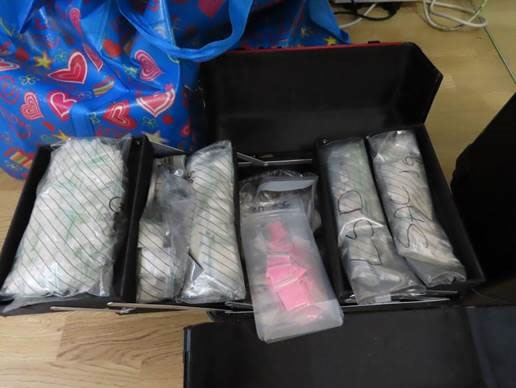A selection of the drugs seized at the property on Cromwell Road 