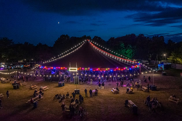 Aerial view of the Ealing Blues Festival