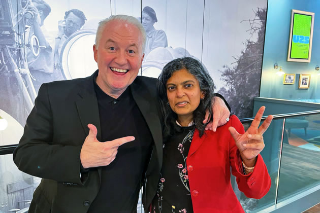 Rupa Huq (right) with festival organiser Andrew Summer 