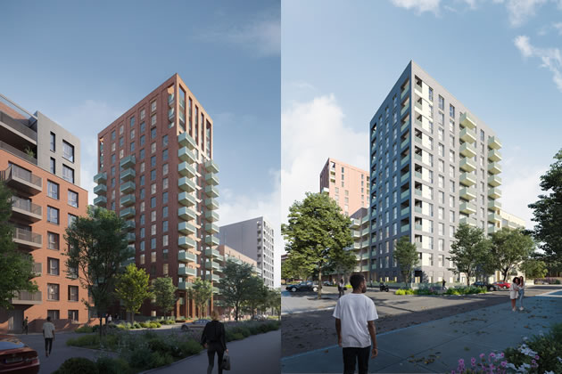 Visualisations of the new blocks in West Ealing