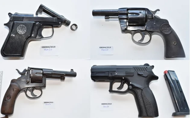 Guns recovered from a property in West Ealing