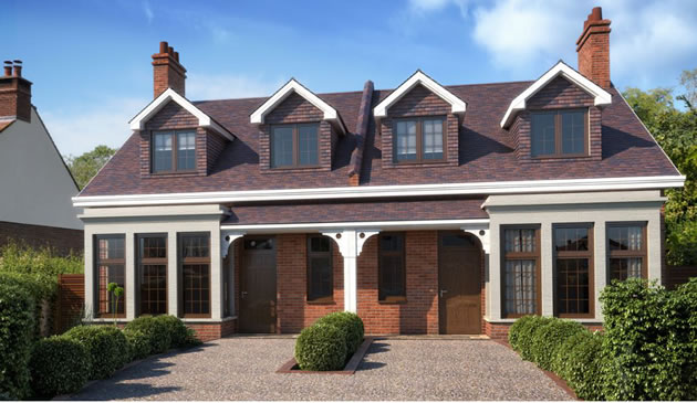 A visualisation from the developer of how the houses might look 
