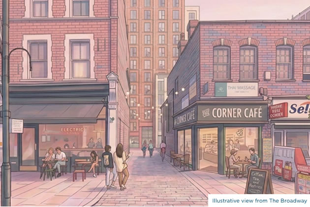 A visualisation of Haven Mews after the development. Picture: Kebbel