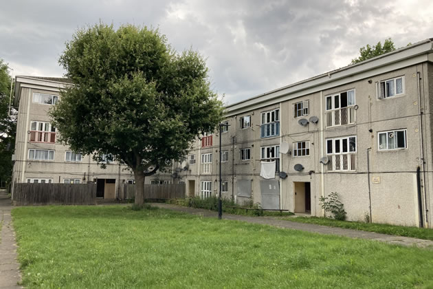Some flats in the High Lane Estate are already boarded up