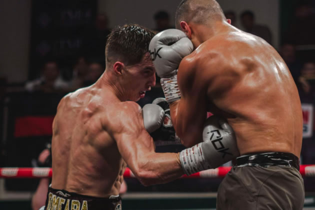 JP O'Meara lands a body shot during a recent bout 