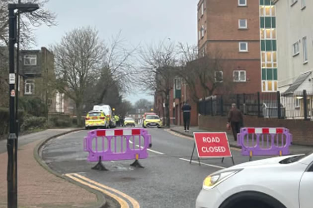Leeland Terrace near West Ealing Sainsbury&rsquo;s is closed off
