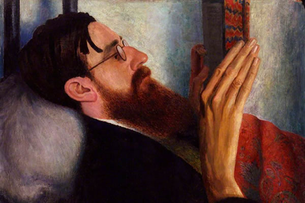 Lytton Strachey by Dora Carrington oil on panel. Picture: National Portrait Gallery