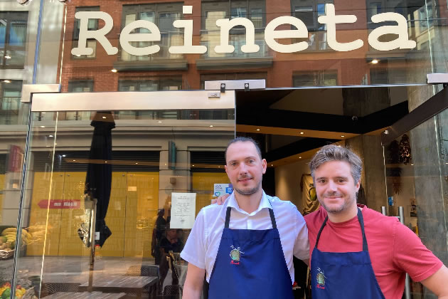 Miguel Morales (R) and partner Stan Islav (L) outside Reineta