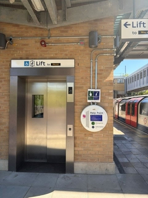 The new lift at Northolt station