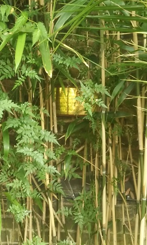 Plaque in garden York Road