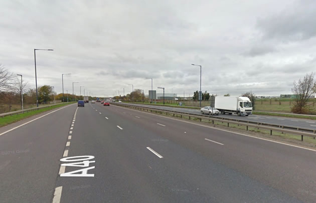 A40 westbound near RAF Northolt