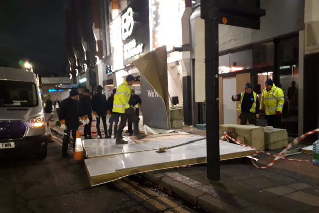 Luckily nobody was hurt in the incident in central Ealing