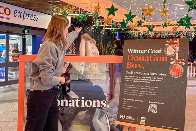 Coats can be donated outside Tesco Express