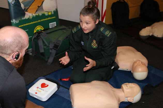 Match day CPR training at Brentford FC