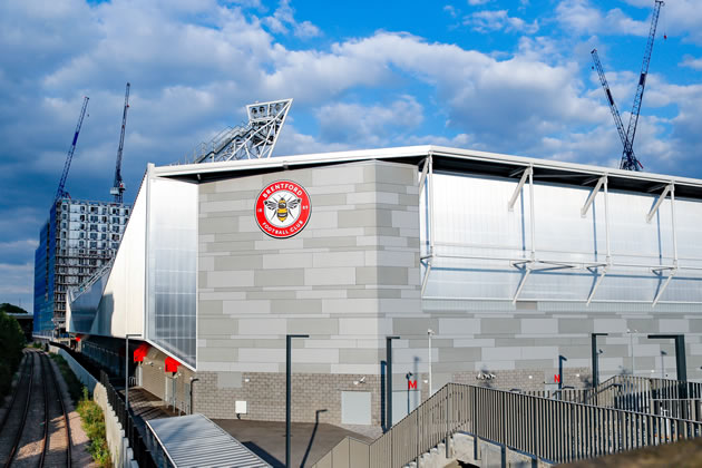 A stand at Brentford's new stadium