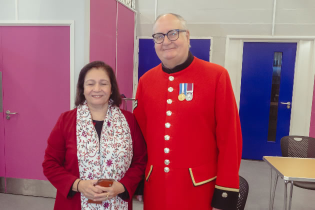 Cllr Grewal With Chelsea Pensioner