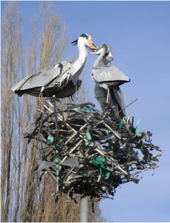Kevin Herlihy's The Fantastic Herons form part of the trail 