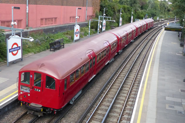 A Piccadilly heritage train at North Ealing