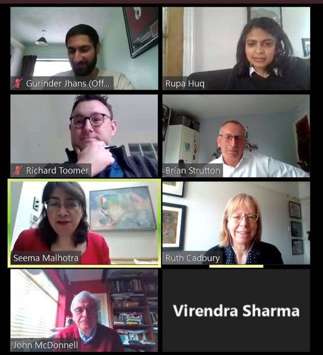 The virtual meeting between local MPs and union officials