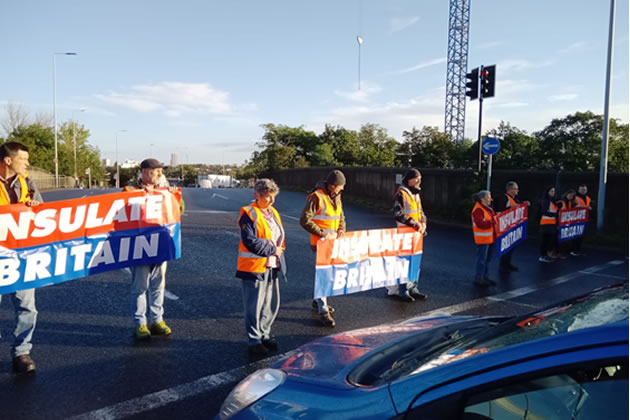 Protestors blocked roads across London this Monday